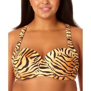 Salt + Cove Juniors' Plus Size Cross-Back Bra-Sized Bikini Top